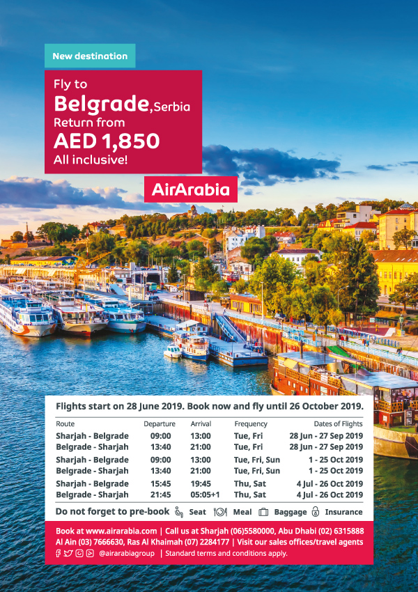 Fly to Belgrade, Serbia Air Arabia
